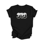 313 Detroit Michigan USA Area Code City Skyline Gift - Unisex T-Shirt - Inspired X