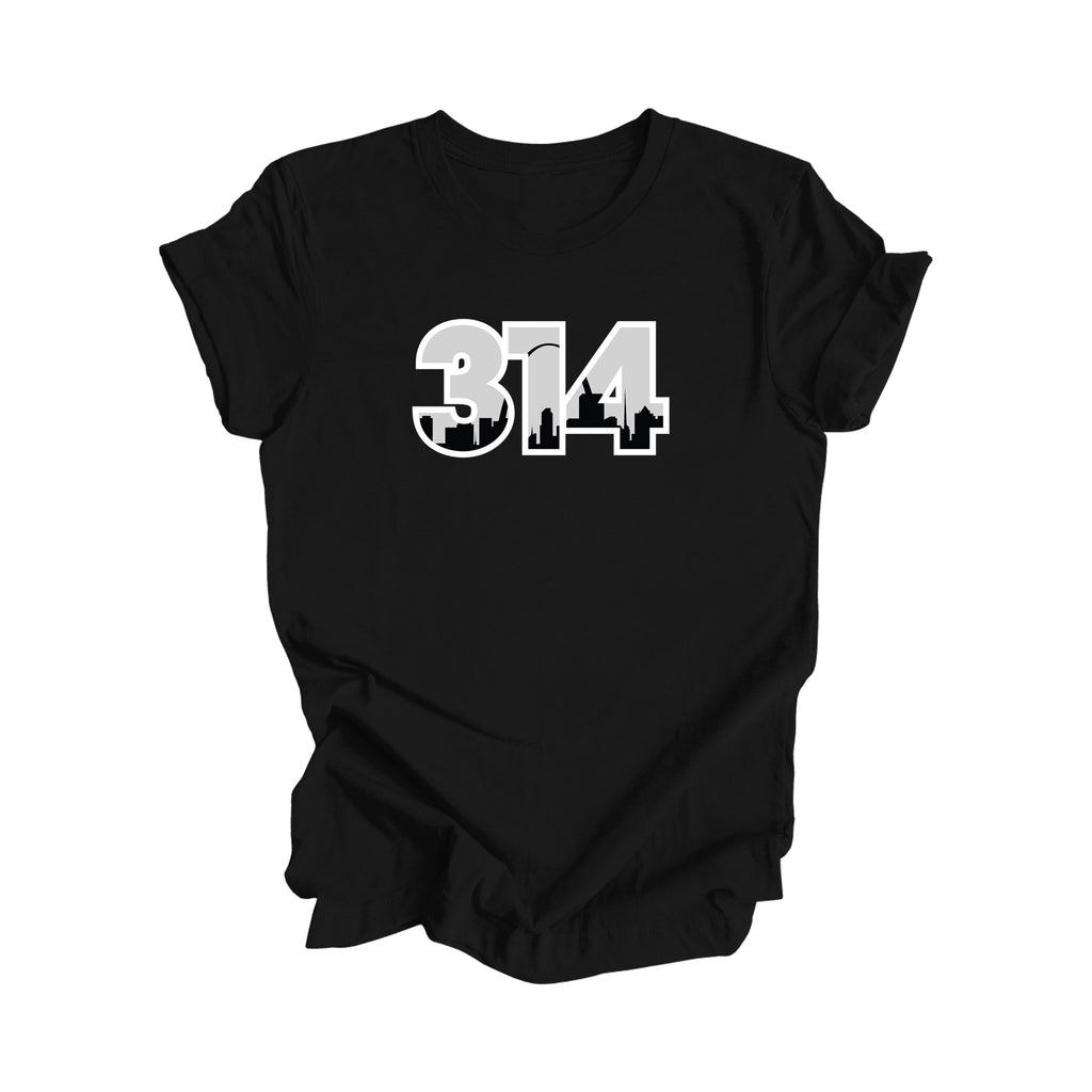 314 St. Louis Missouri USA Area Code City Skyline Gift - Unisex T-Shirt - Inspired X