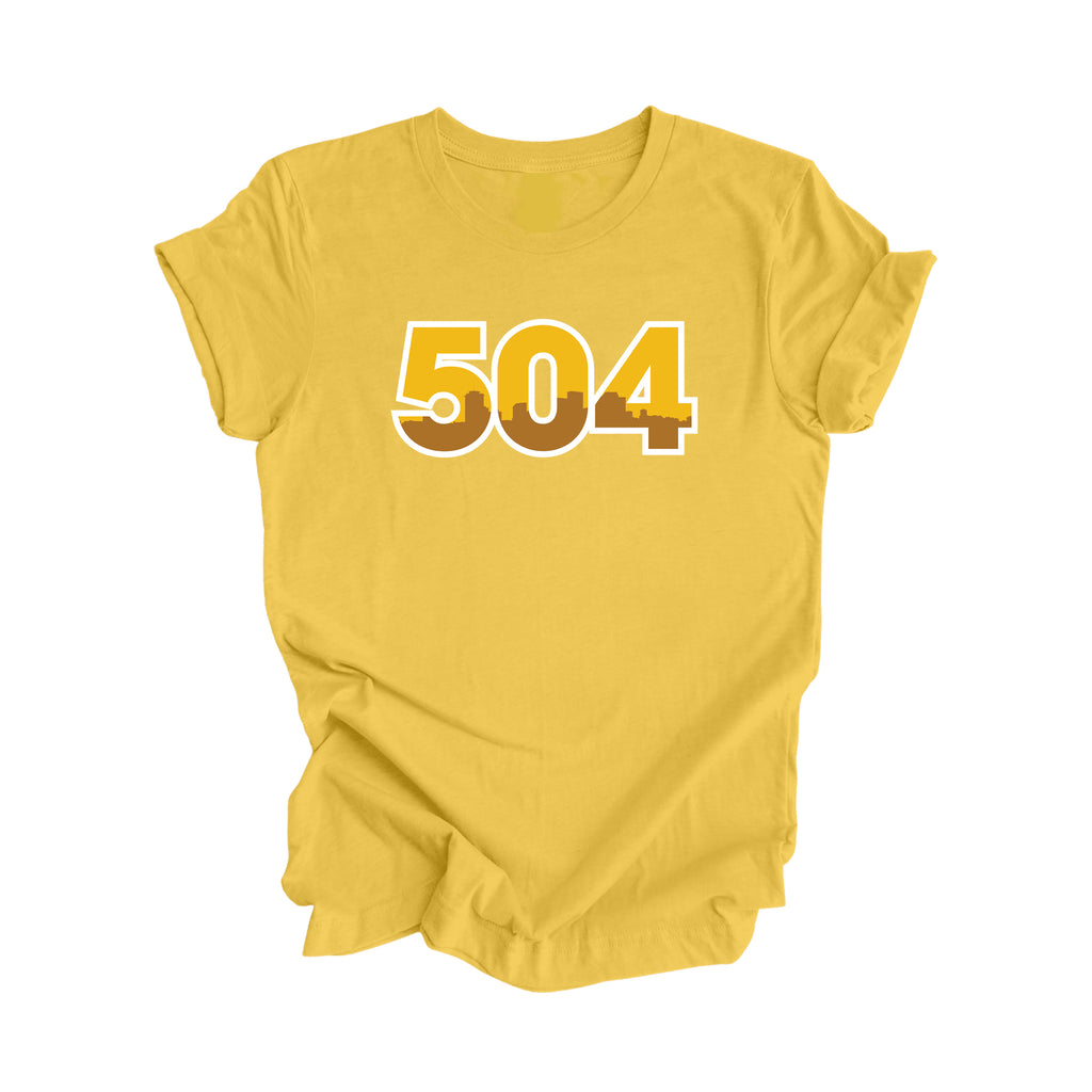 504 New Orleans Louisiana USA Area Code City Skyline Gift - Unisex T-Shirt - Inspired X
