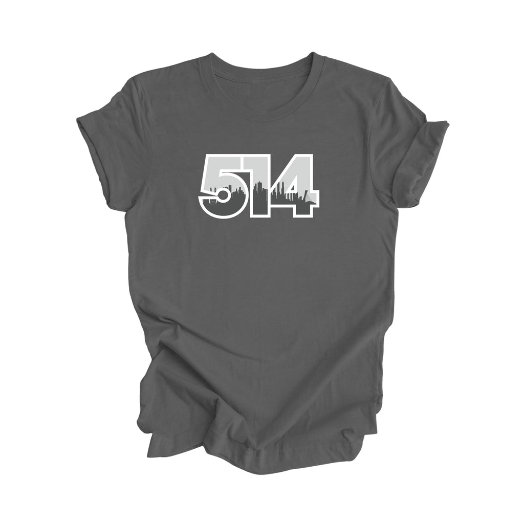 514 Montreal Quebec Canada Area Code City Skyline Gift - Unisex T-Shirt - Inspired X