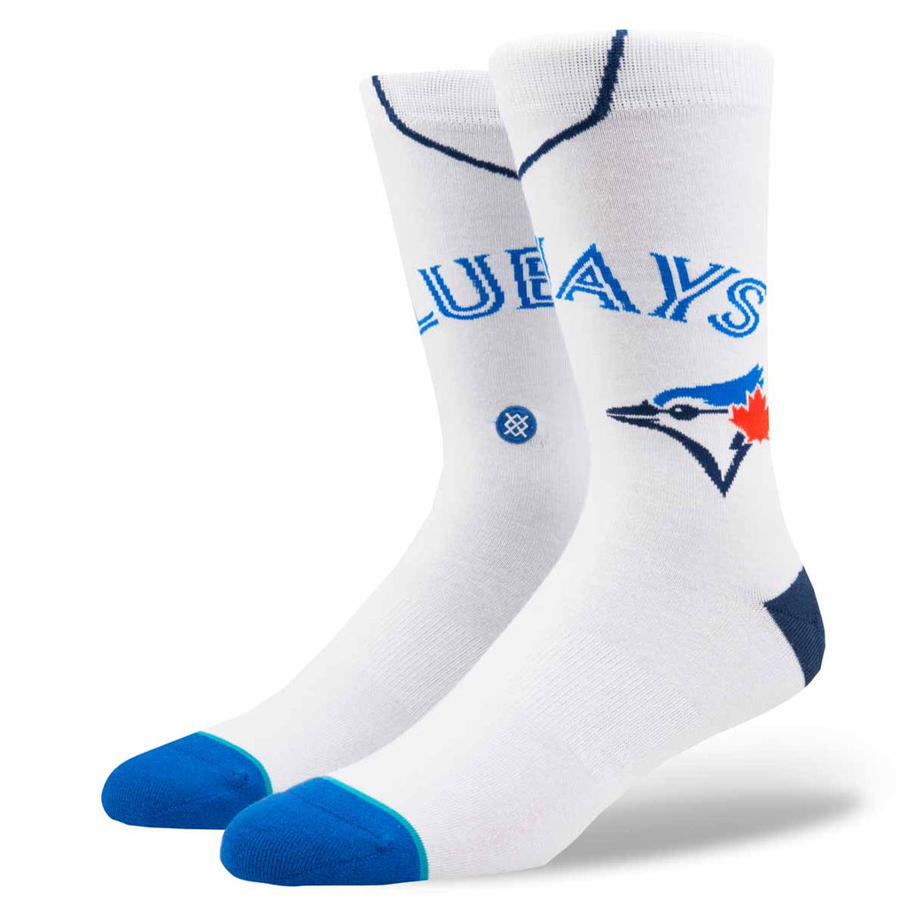 Stance Toronto Blue Jays Home White Socks - Large