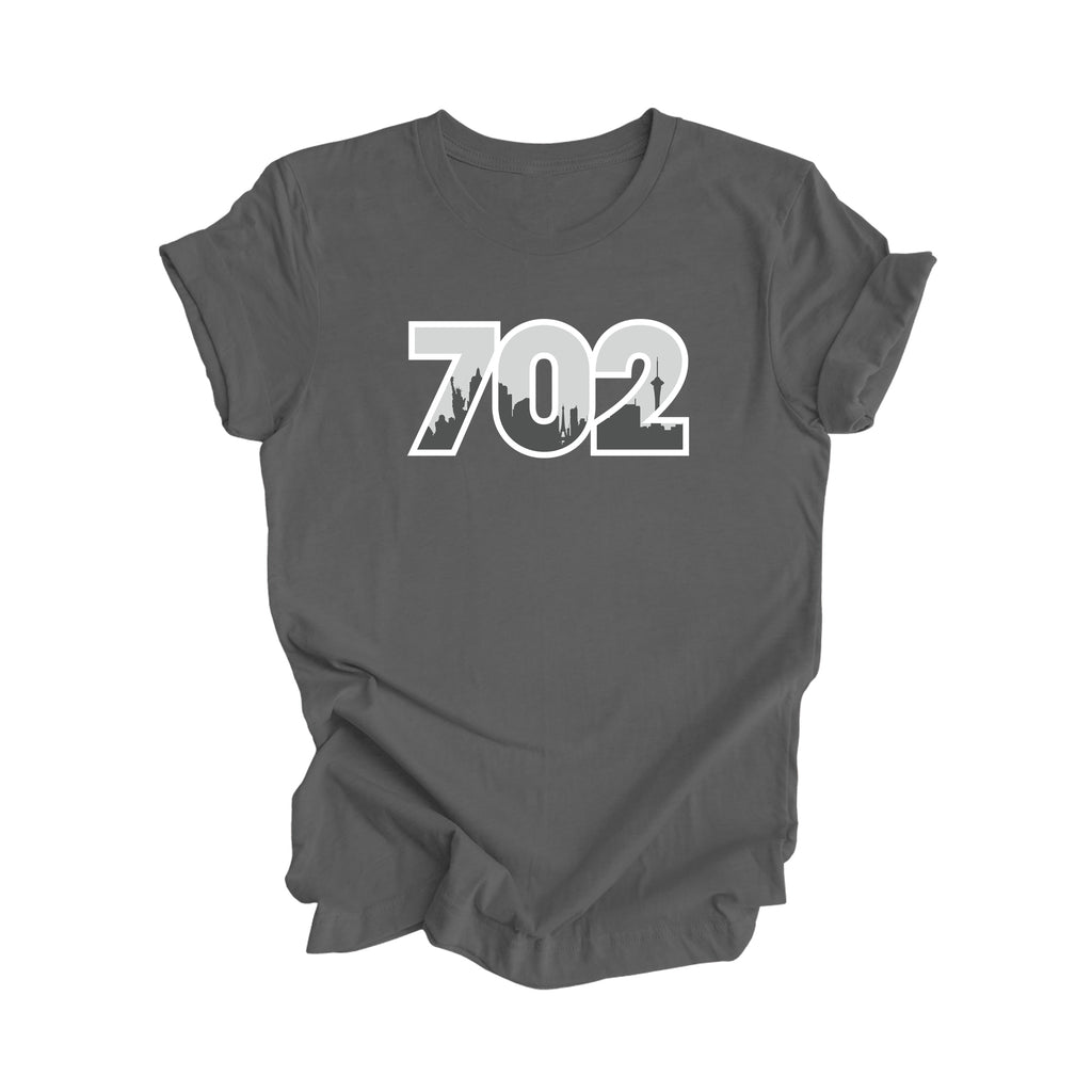 702 Las Vegas Nevada USA Area Code City Skyline Gift - Unisex T-Shirt - Inspired X