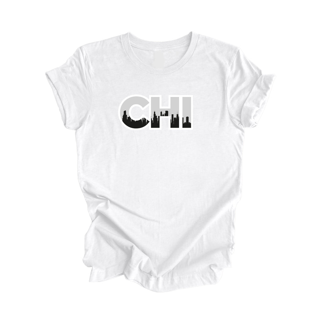 CHI Chicago - Chicago Illinois Gift T-Shirt - City Skyline Shirt - Inspired X