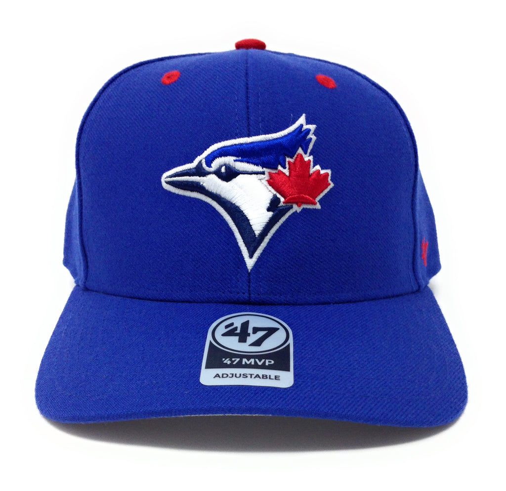 47 Brand Blue/Red Toronto Blue Jays Sure Shot ’47 MVP Velcro Cap