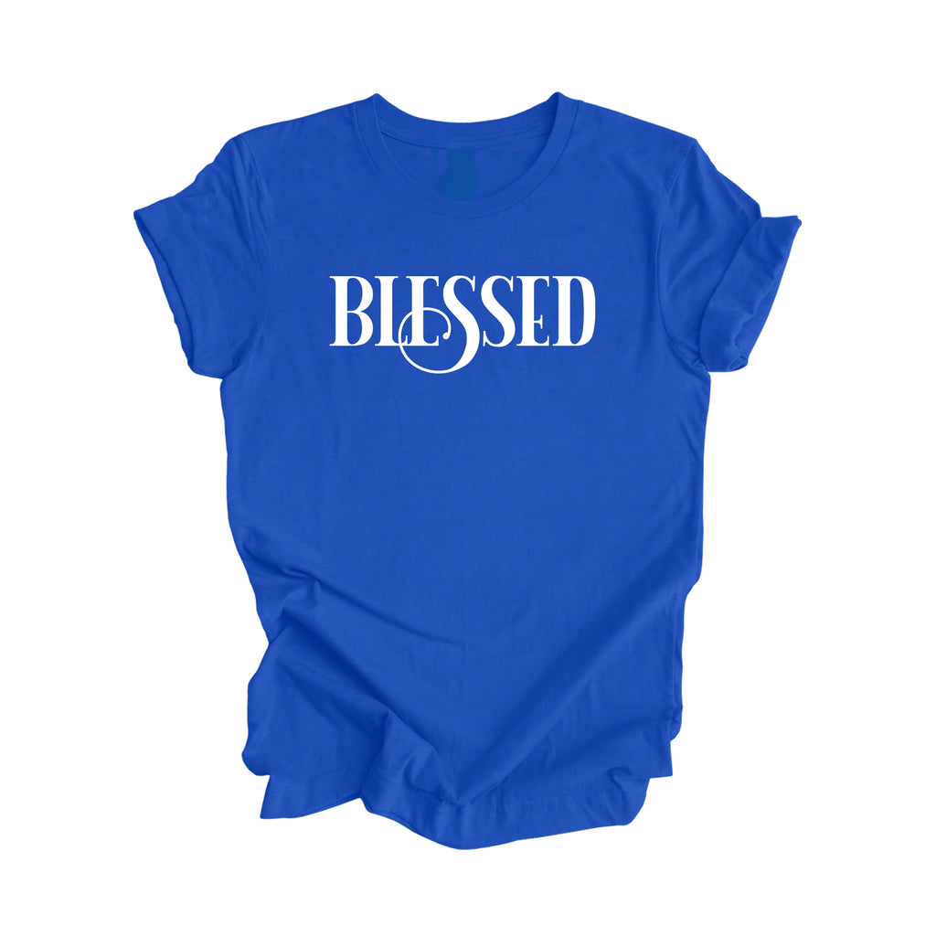 Blessed - Positive Quote Shirt, Inspirational Shirt, Motivational Shirt, Grateful Shirts, Thankful T-shirt, Religious Shirt, Christian Shirt, Faith Shirt, Gift For Her, Gift For Him - Inspired X