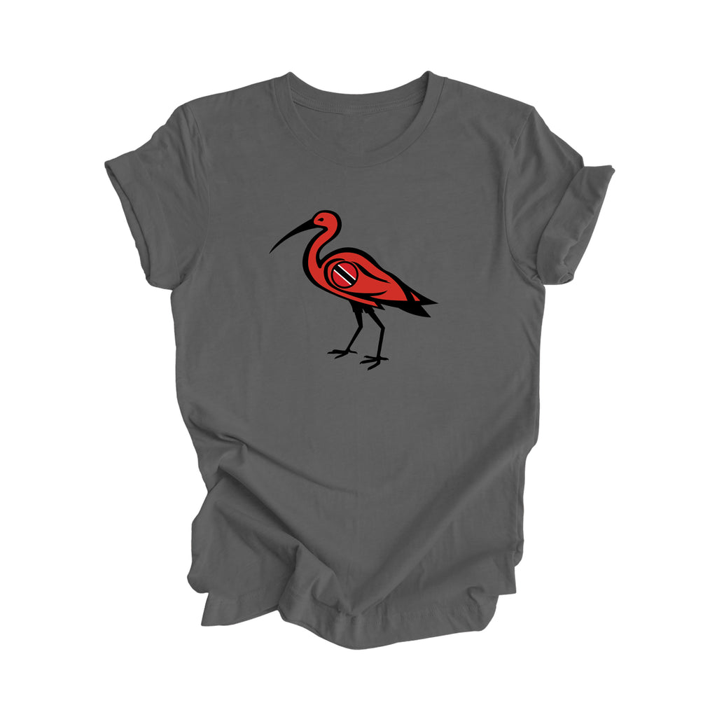 The Scarlet Ibis Trinidad & Tobago - Trini, Trinidadian Gift T-Shirt, Trinidad Present, National Symbol Tee Shirt, Carribean Shirt, 868 Area Code Shirt, Port of Spain Shirt, West Indies Tee - Inspired X