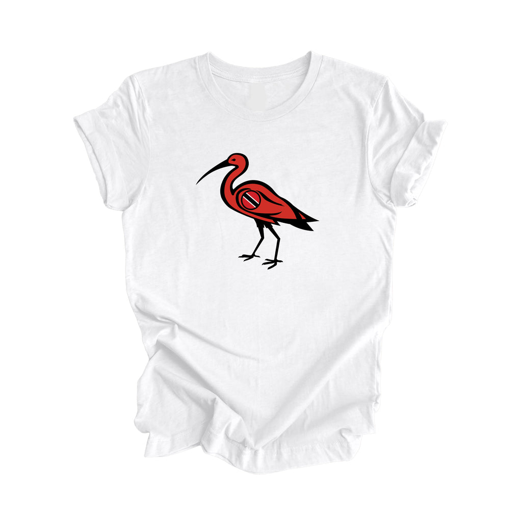 The Scarlet Ibis Trinidad & Tobago - Trini, Trinidadian Gift T-Shirt, Trinidad Present, National Symbol Tee Shirt, Carribean Shirt, 868 Area Code Shirt, Port of Spain Shirt, West Indies Tee - Inspired X