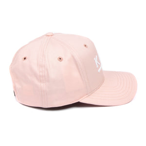 King Apparel Shadwell Curved Peak Blush Pink Snapback Hat